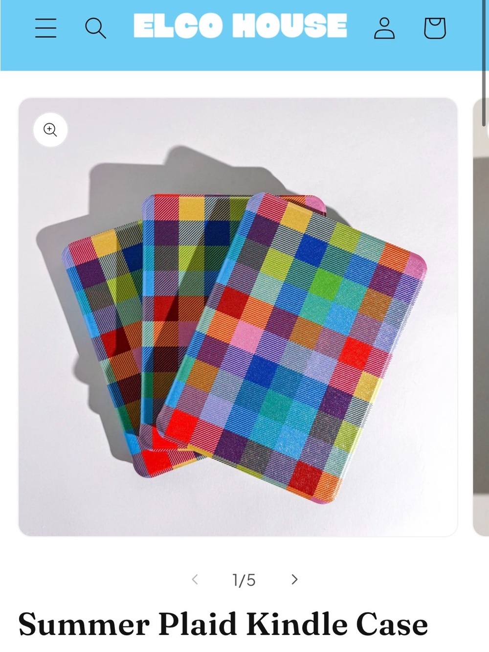 Multicolor Plaid - Kindle 11th Generation Case
